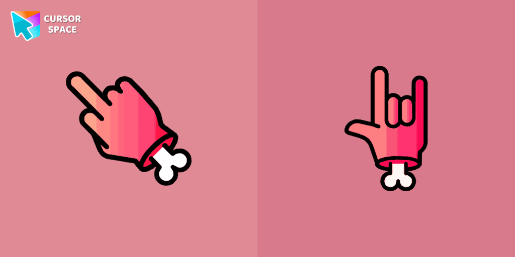 Zombie red hand cursor cursor pack