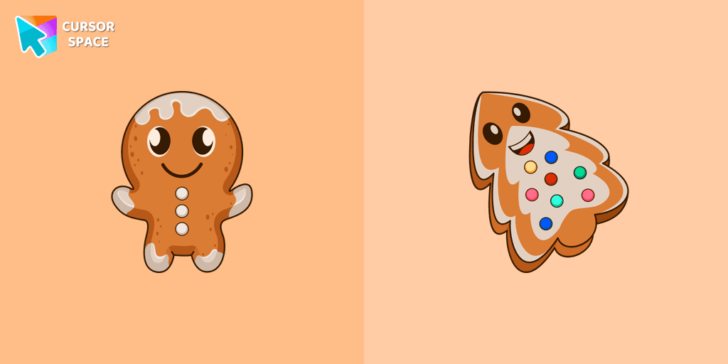 Gingerbread cursor cursor pack