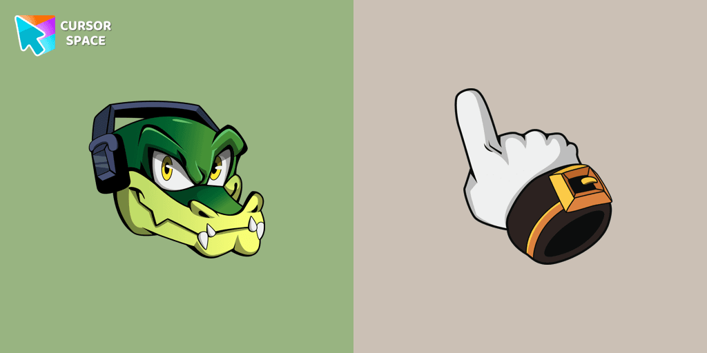 Vector the Crocodile cursor cursor pack